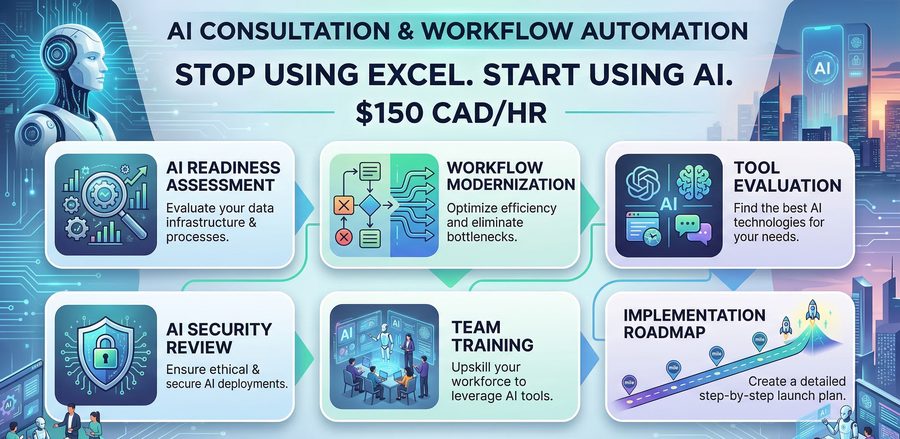 Business owner reviewing AI consultant ROI on tablet